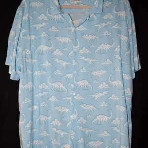 EARTHBOUND Sky Blue Cloud Print Shirt